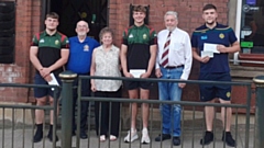 Pictured (left to right) are: Calum Murphy, Phil Bradbury, Anita Halliwell, Scott Parnaby, Ray Hicks and Dylan Turner