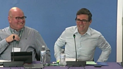 Greater Manchester mayor Andy Burnham (right) and GMCA chief executive Eamonn Boylan