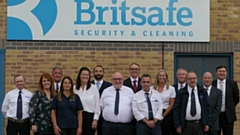 Britsafe employees with managing director Paul Cody (centre front wearing glasses)