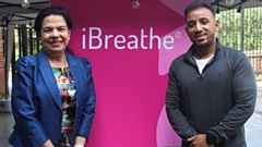 Pictured (left to right) are Dr Anita Sharma with Saleen Patel, from I-Breathe