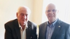 Dr Eamonn O’Daly (left) with Saddleworth Rotary Club President Jon Stocker