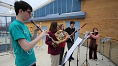 During breaks and lunch, students were treated to some superb musical performances