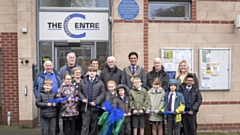 The Plaque unveiling to commemorate an important part of Manchester's historical past at the Crossley Centre in Chadderton