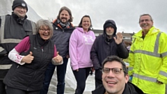 Pictured are volunteers and councillors at the Lees Park ecohub (from left to right): Tom Gilder, Karen Flowers, Mark Kenyon, Alicia Marland, David Maybury, Sam Al-Hamdani and Alan Price