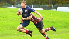 Oldham's Gaz Owen makes a break