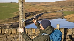 Volunteers have been out and about on Stage 9 from Greenfield to Newhey, just over the border in Rochdale, painstakingly marking out the 20-km (12.4-mile) stretch with more than 100 roundels