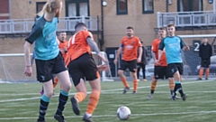 Action from the AFC Oldham versus Village seconds clash in Division B