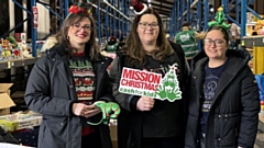 Pictured (left to right) are: WeDo trio Amy Williams, Ginette Shearman and Tanya Watts, who delivered gifts to Cash for Kids' Mission Christmas appeal
