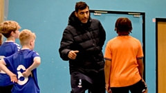 Latics Academy coach Abid Hussain. Images courtesy of OAFC