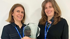 Pictured (left to right): Jo Manship receives her WorldSkills UK Heroes Award from Jessica Criswell, Oldham College’s Vice Principal for Curriculum Teaching and Learning