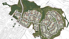 The indicative layout for the 234 homes off Knowls Lane