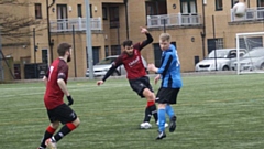 Action from the Rhodes Cup as Village Manchester (red shirts) secured a 3-2 victory against fellow Division One team Mellor