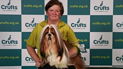 Sue Devine is pictured with Shih Tzu Willow