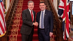 North Carolina Governor Roy Cooper and Greater Manchester mayor Andy Burnham