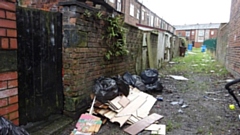 Samuel Stoian, of Huxley Street, pleaded guilty to a duty of care offence after his waste was found in an alley way at the rear of his house