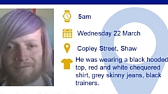 Arron was last seen on Copley Street in Shaw on Wednesday, March 22