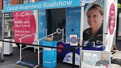 The Cancer Research UK Cancer Awareness Roadshow 2023 will be at Oldham Library tomorrow between 10am and 4pm