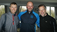 Pro am winners Ian Ridgway and Neil McGuinness are pictured with sponsor Andy Earlam