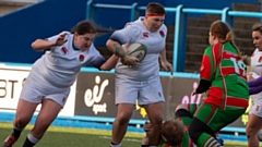 Michelle Holdsworth in action for the England Deaf team
