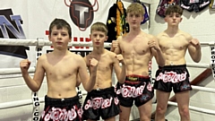 The four-strong contingent from the Isaan Muaythai training gym in Oldham who shone at the Barnsley Metrodome Supershow