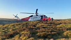 A scene from the drama at Birchen Clough