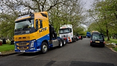 Some of the HGV's at the crematorium