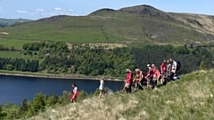 A scene from the rescue incident near Dovestones