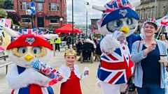 It was party time outside the Old Town Hall in Oldham town centre on Saturday. Image courtesy of @oldhamcouncil on Twitter