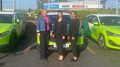 The Specsavers Oldham Home Visits team (left to right): customer service director Rachael Jones, audiologist Humairaa Omer and optometrist director Navjeet Sandher
