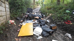 A door, furniture and black bin liners belonging to Jason Medhurst, of Stalybridge, were discovered dumped on Rosehey Lane in Failsworth