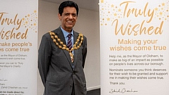 The Mayor of Oldham is pictured at the launch event for 'Truly Wished'