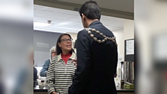 Oldham East and Saddleworth MP Debbie Abrahams and Oldham Mayor, Councillor Zahid Chauhan, are pictured at the Tea for Trussell event