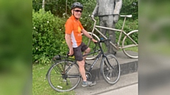 Howard, from Oldham, is taking on the cycle challenge in memory of his son, Mark