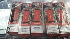 Some of the illegal vapes that were seized
