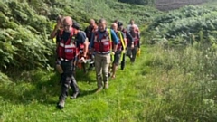A scene from yesterday's rescue drama