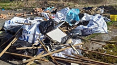 Fly-tipping at Riverside Drive, Rochdale