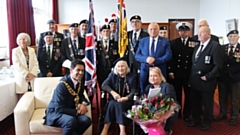 Margaret Taylor celebrates her 100th birthday in the Mayor's Parlour