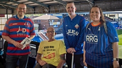 Pictured (left to right) are: Mick Harwood (OASF), Anthony Peel and Calum Savage (both OADID) and Kerry Topping (Her Game Too). Image courtesy of Phil Livesey