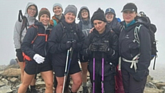 Helen and her group at the Scafell Pike summit