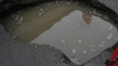 The sinkhole in Delph, on Rumbles Lane. Images courtesy of Anthony Moss