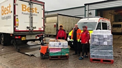 Best Food Logistics gave a substantial donation of items to the rescue team