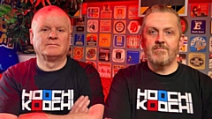 Owners of Hoochi Koochi in Rochdale, John McFarland (left) and Jon Riley inside their bar. Image courtesy of Hoochi Koochi