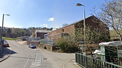 The warehouse site off Waggon Road in Mossley, planned for conversion into football pitch and cricket nets. Image courtesy of Google Maps