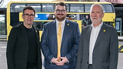 Mayor of Greater Manchester, Andy Burnham provided the update at Bury Interchange alongside Transport Commissioner, Vernon Everitt and Cllr Eamonn O'Brien