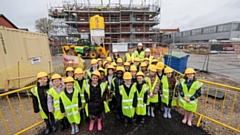 A group of lucky year three pupils from Propps Hall Junior Infant and Nursery School visited the site of McCarthy Stone’s Retirement Living development, Sydney Grange