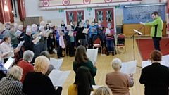 The Oldham Choral Society choir rehearse for next month's concert