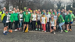 A group of Royton Road Runners pictured at the Stockport 10k