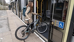The bike pilot, which launched last Thursday, will run for four-to-six weeks on off-peak services on different lines, routes and stops across the Metrolink network, at different times of the day and days of the week