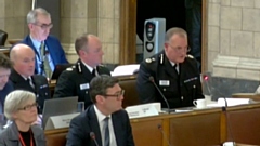 GMP chief constable Stephen Watson (far right)