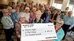 Big smiles at the ‘coffee and chat’ club, based at Woodhouses Cricket Club